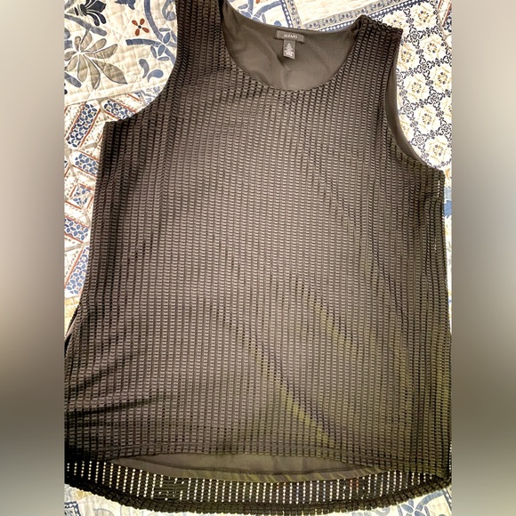 Alfani XL NWOT Women Textured Black Tank Top Tunic - Picture 1 of 6
